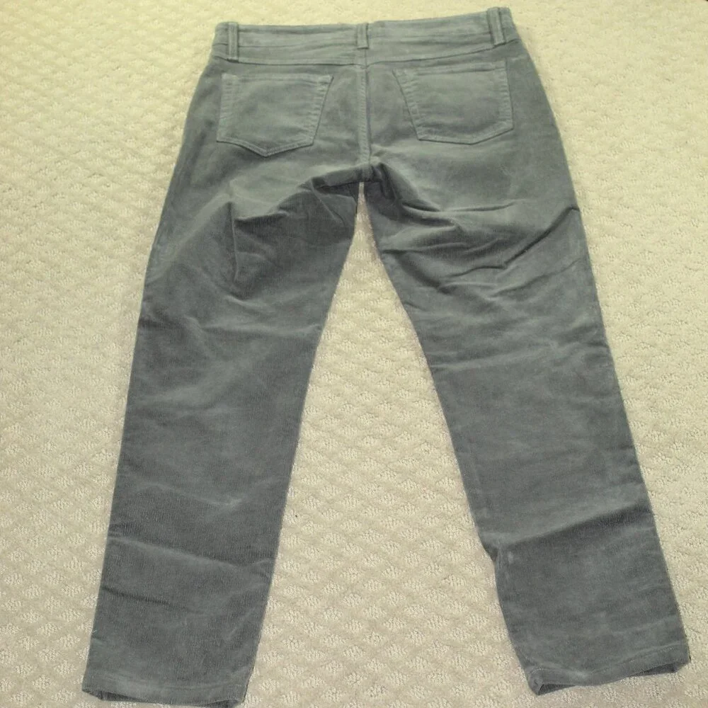 Fabrizio Gianni Women's 6 Grey Stretch for High Comfort Mini Corduroy Pants